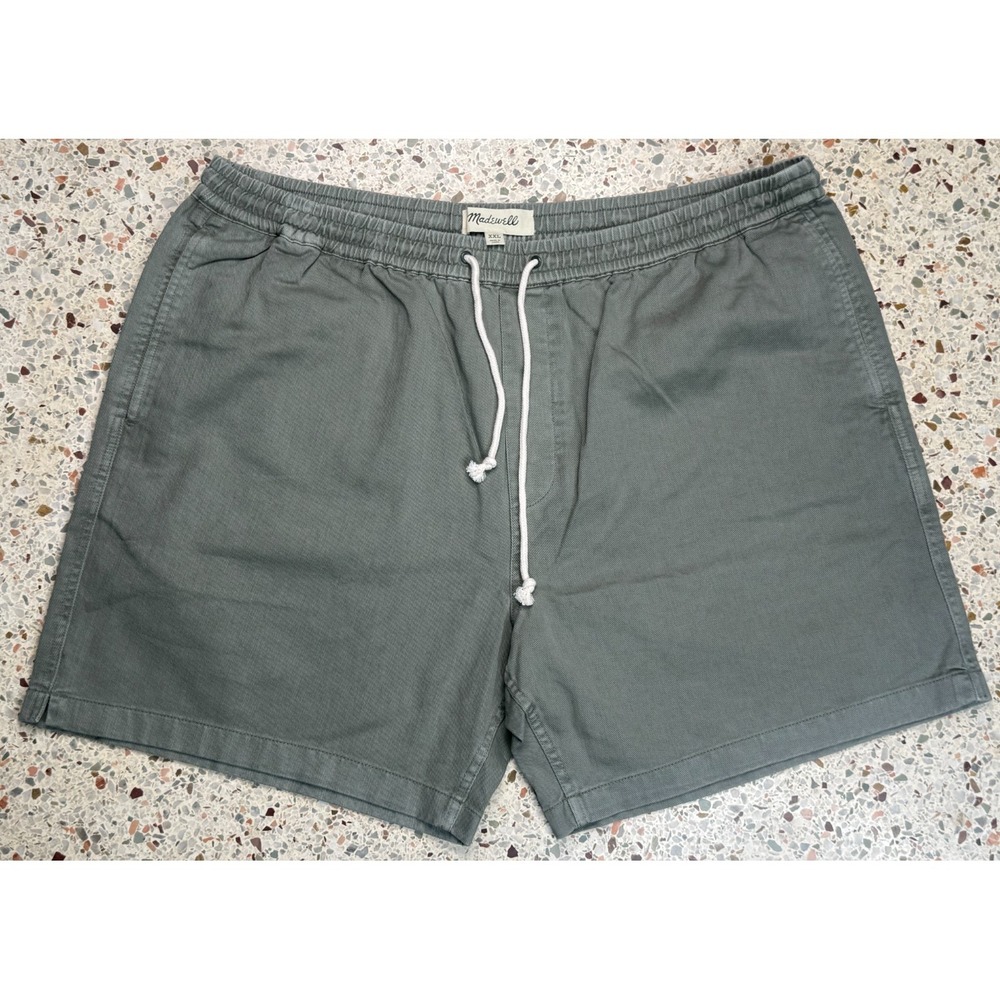Madewell‎ Men's Drawstring Waist Slash Pocket Green Casual Shorts Size XXL